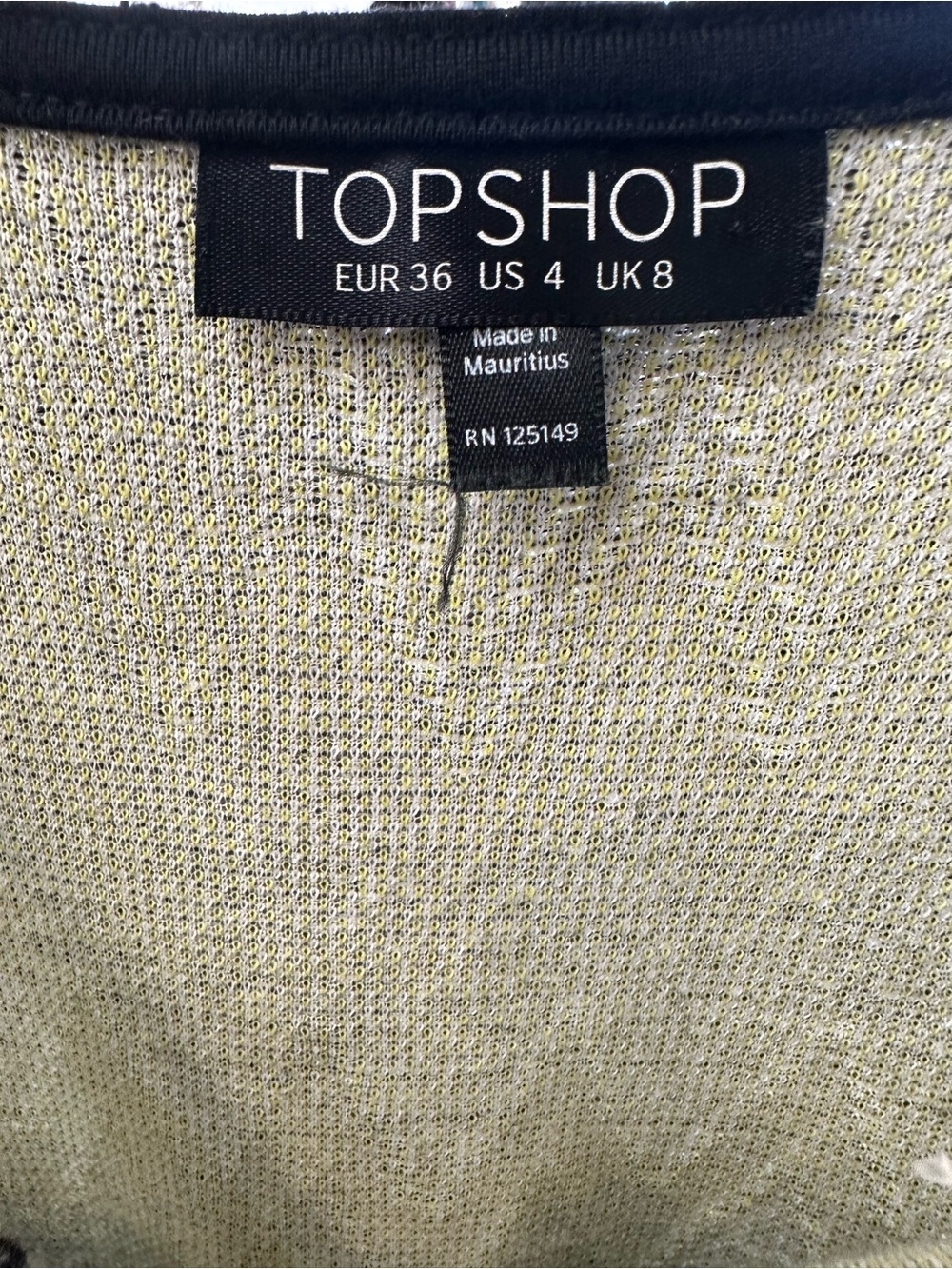 Topshop Black & Cream Zigzag Mini Dress - Picture 4 of 5